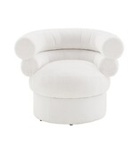 SalesFever Fauteuil bouclé stof wit