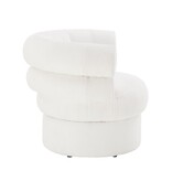 SalesFever Fauteuil bouclé stof wit