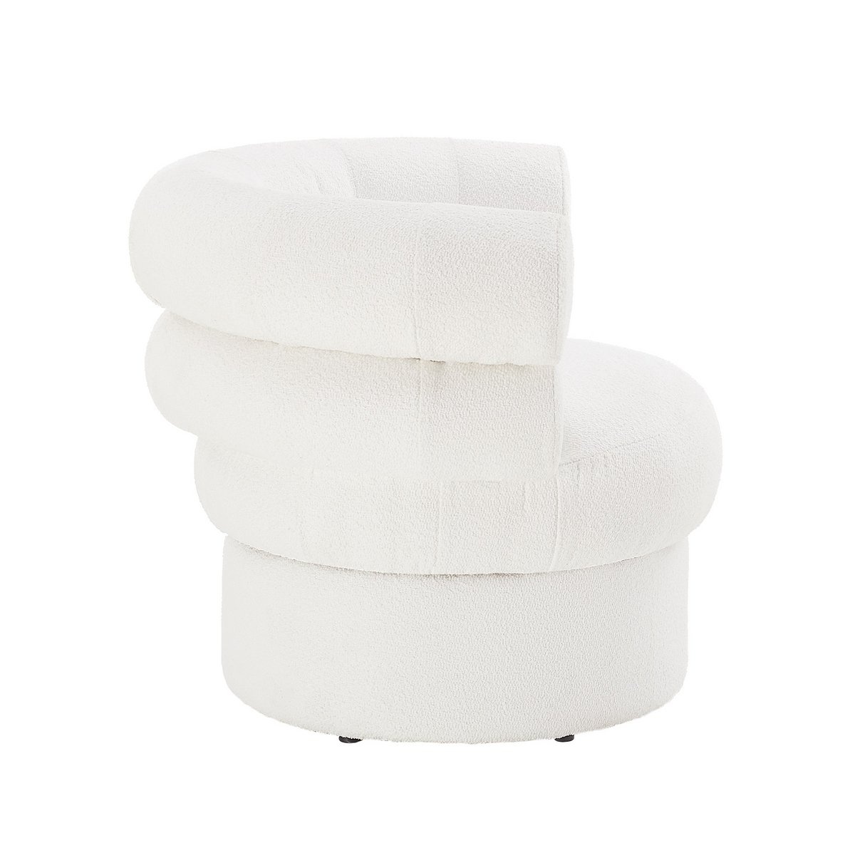 SalesFever Fauteuil bouclé stof wit