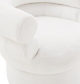 SalesFever Fauteuil bouclé stof wit