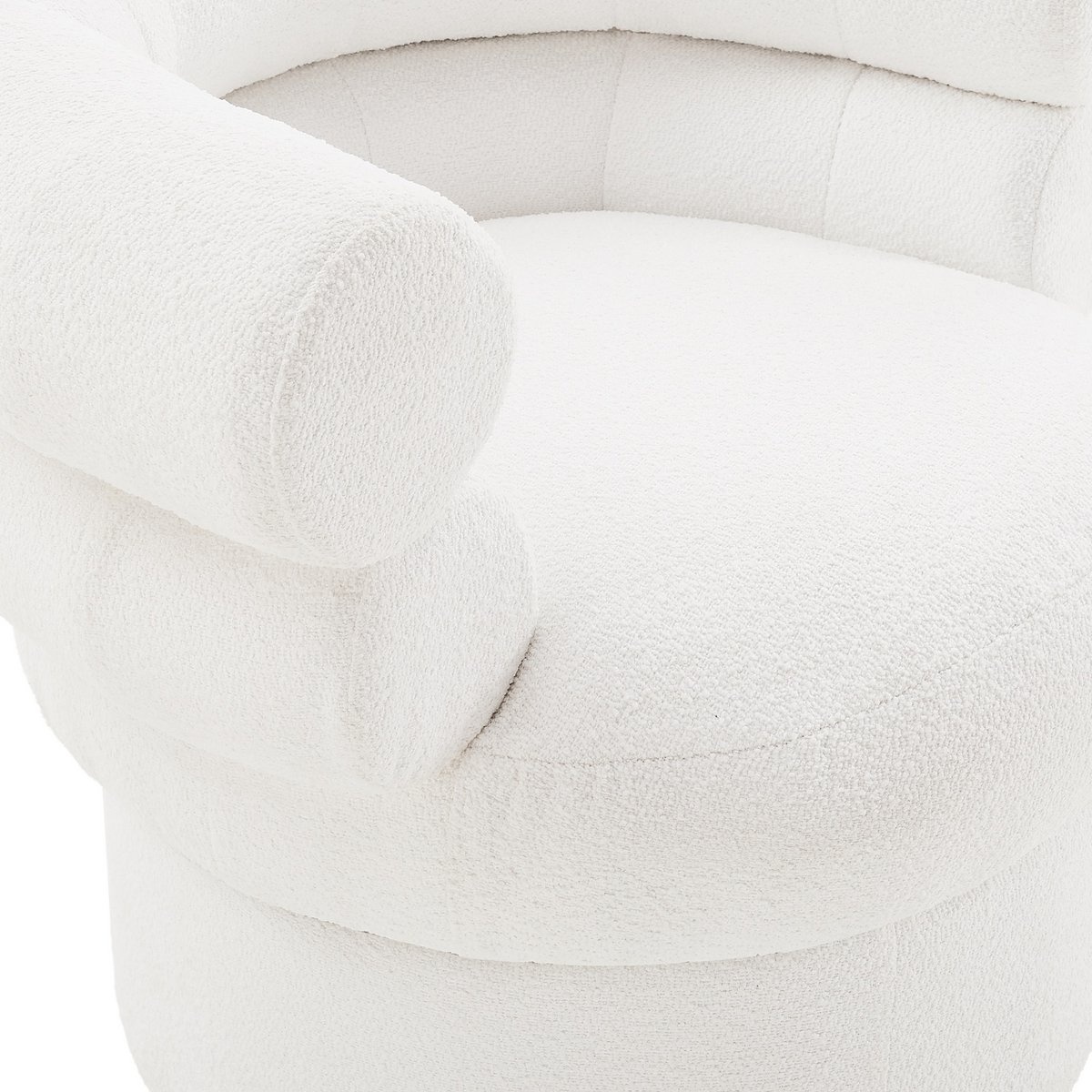 SalesFever Fauteuil bouclé stof wit