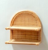 Soeji Rotan Wandplank 30x30 cm | Hangend plankje TIASA beige