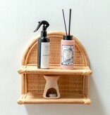 Soeji Rotan Wandplank 30x30 cm | Hangend plankje TIASA beige