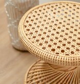 Soeji Rotan bijzettafel | Salontafel | Ronde salontafel LUHU Ø45 cm Beige