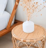 KantoormeubelenPlus Ronde rotan bijzettafel – kleine boho salontafel – nachtkastje rotan beige – handgemaakte tafel gemaakt van natuurlijk rotan (Ø 45 cm) MUARA