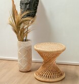 Soeji Rotan bijzettafel | Salontafel | Ronde salontafel LUHU Ø45 cm Beige