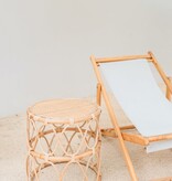 KantoormeubelenPlus Ronde rotan bijzettafel – kleine boho salontafel – nachtkastje rotan beige – handgemaakte tafel gemaakt van natuurlijk rotan (Ø 45 cm) MUARA
