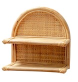 Soeji Rotan Wandplank 30x30 cm | Hangend plankje TIASA beige