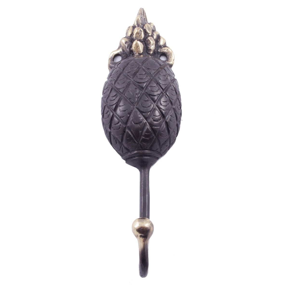 Pole To Pole Brass Pineapple Hook (Set of 5)