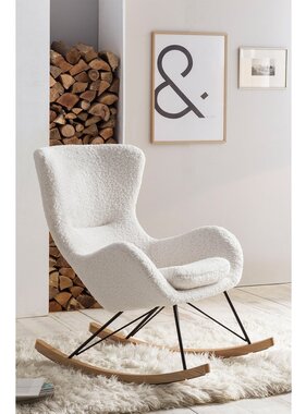 SalesFever Witte schommelstoel van teddybont