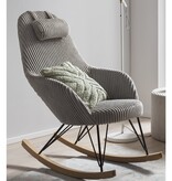 SalesFever Schommelstoel Grijze structuurstof