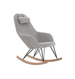 SalesFever Schommelstoel Grijze structuurstof