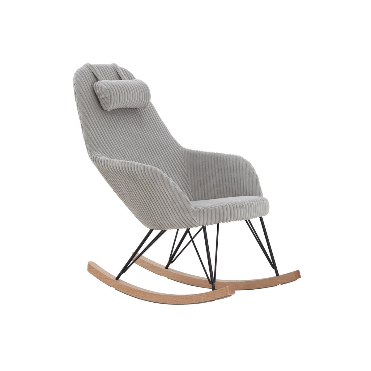 SalesFever Schommelstoel Grijze structuurstof