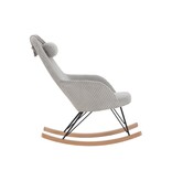 SalesFever Schommelstoel Grijze structuurstof