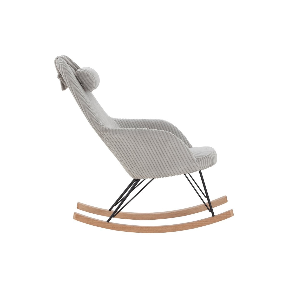 SalesFever Schommelstoel Grijze structuurstof