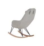 SalesFever Schommelstoel Grijze structuurstof