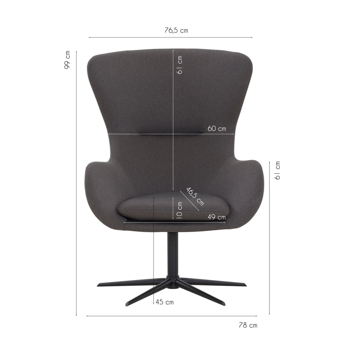 SalesFever Fauteuil met draaifunctie
