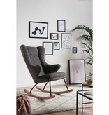 SalesFever Schommelstoel teddybont grijs