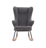 SalesFever Schommelstoel teddybont grijs