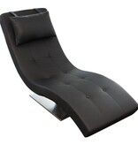 SalesFever Relax ligbed zwart kunstleer look