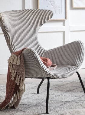 SalesFever Relaxfauteuil Grijze structuurstof