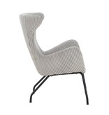 SalesFever Relaxfauteuil Grijze structuurstof