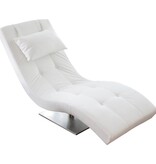 SalesFever Relax ligbed wit kunstleer look