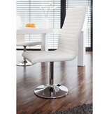 SalesFever Set van 4 eetkamerstoelen in wit kunstleer look