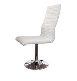 SalesFever Set van 4 eetkamerstoelen in wit kunstleer look