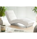 SalesFever Relax ligbed wit kunstleer look