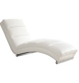 SalesFever Relax ligbed wit kunstleer look