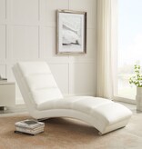 SalesFever Relax ligbed wit kunstleer look