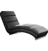 SalesFever Relax ligbed zwart kunstleer look