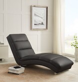 SalesFever Relax ligbed zwart kunstleer look