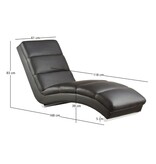 SalesFever Relax ligbed zwart kunstleer look