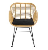 SalesFever Set van 2 fauteuils in rotan look, naturel