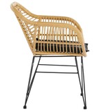 SalesFever Set van 2 fauteuils in rotan look, naturel