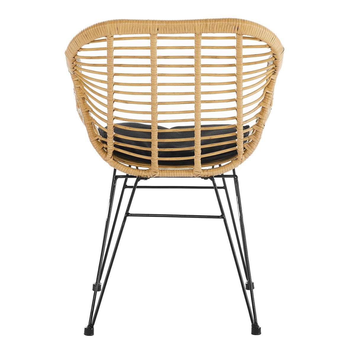 SalesFever Set van 2 fauteuils in rotan look, naturel