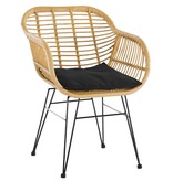 SalesFever Set van 2 fauteuils in rotan look, naturel