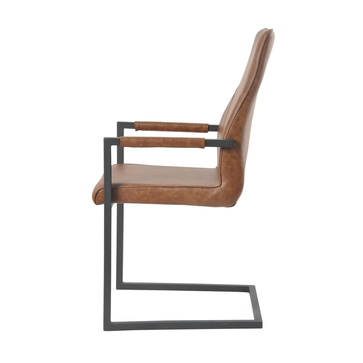 SalesFever Eetkamerstoel, set van 2, lichtbruin, imitatieleer look