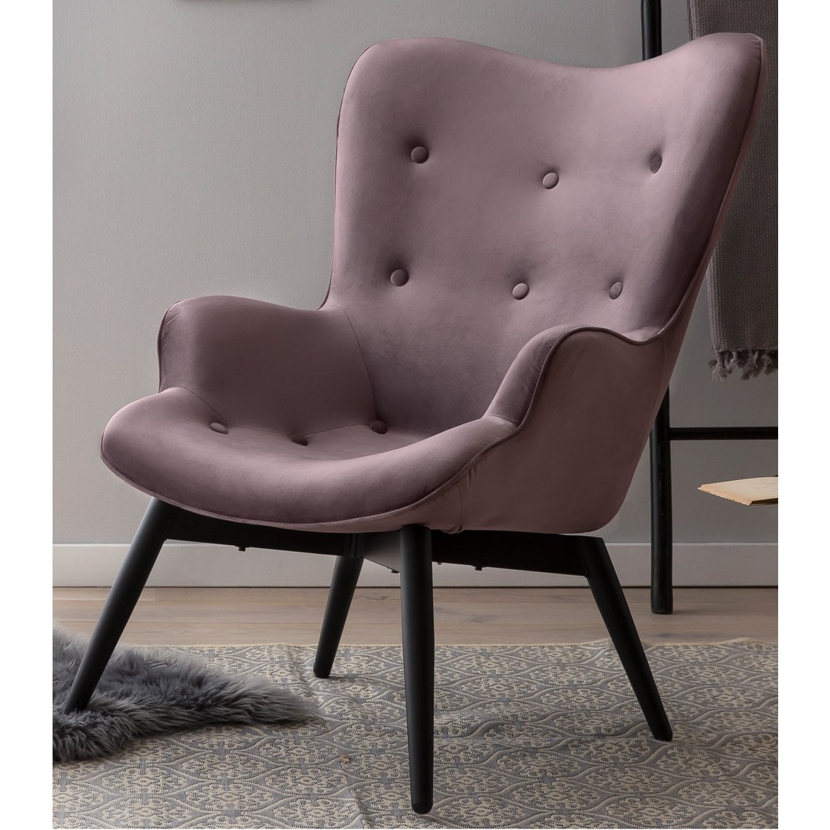 SalesFever Fauteuil roze fluweel
