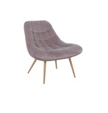 SalesFever Fauteuil XXL fluweel roze metaal houtlook