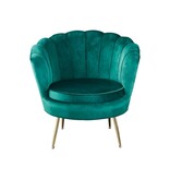 SalesFever Fluwelen schelp fauteuil Groen