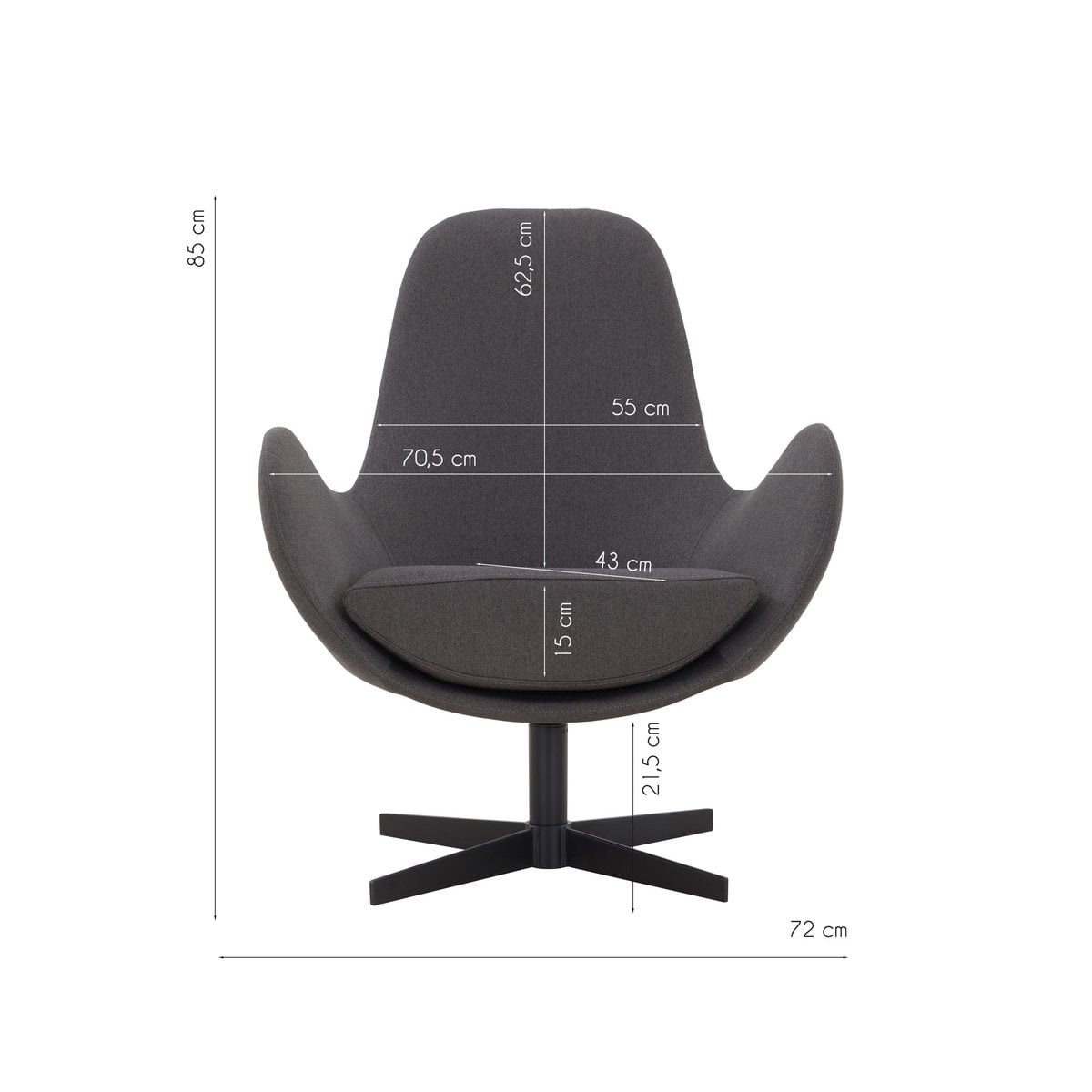 SalesFever Fauteuil met draaifunctie