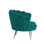 SalesFever Fluwelen schelp fauteuil Groen