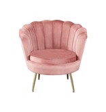 SalesFever Shell fauteuil in fluweel Rose