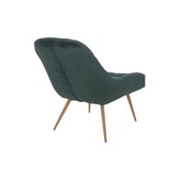 SalesFever Fauteuil XXL fluweel groen metaal houtlook