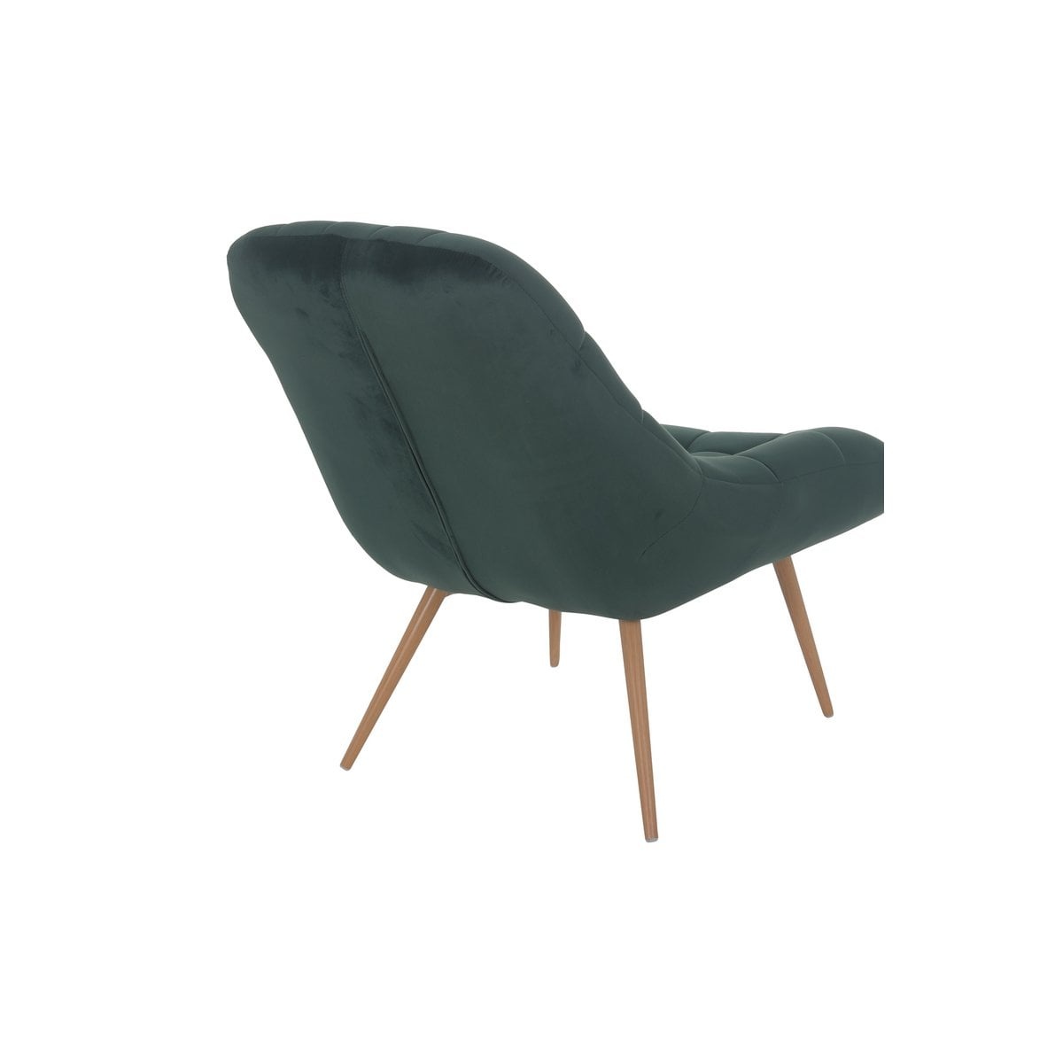 SalesFever Fauteuil XXL fluweel groen metaal houtlook