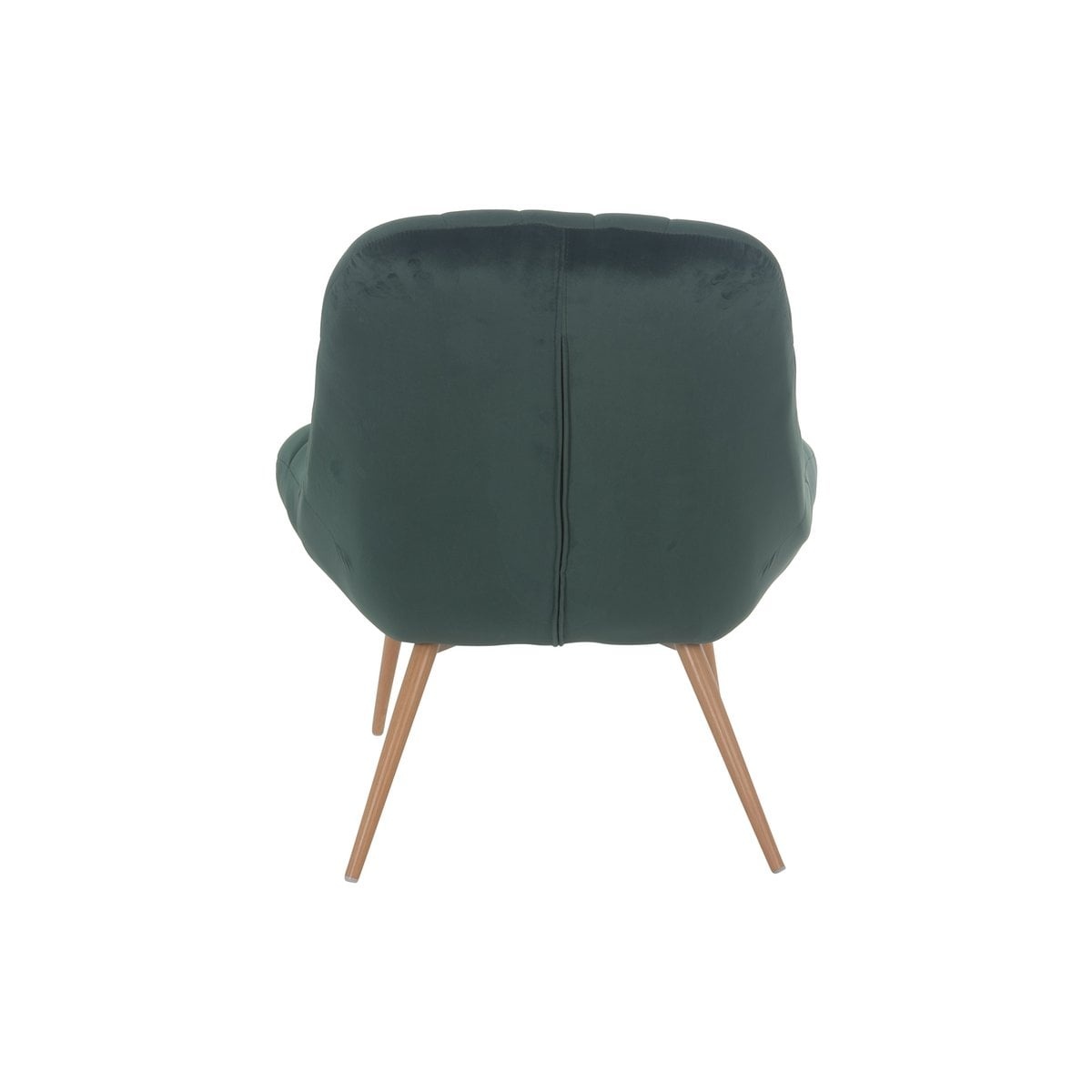 SalesFever Fauteuil XXL fluweel groen metaal houtlook