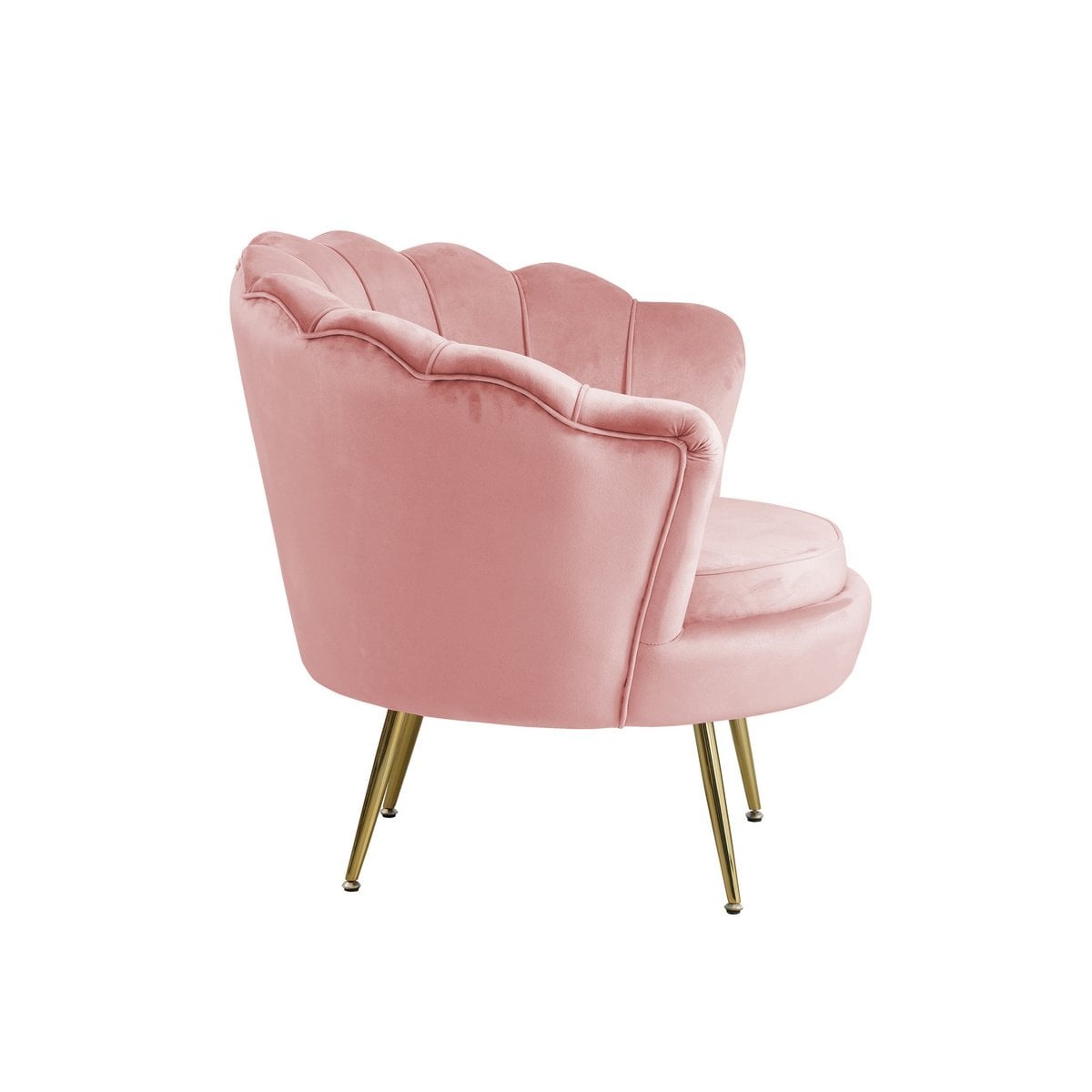 SalesFever Shell fauteuil in fluweel Rose